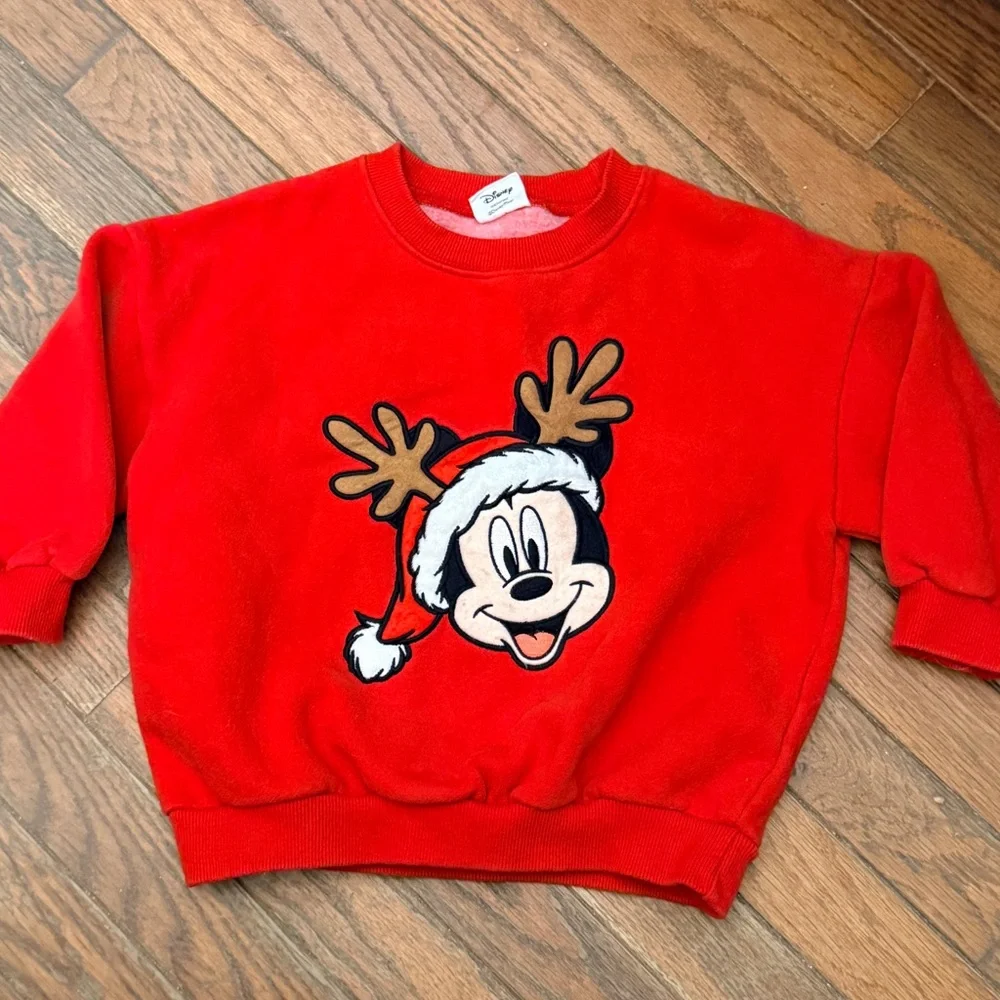 Disney Thick Mickey Mouse Christmas Sweatshirt - Picture 3 of 6